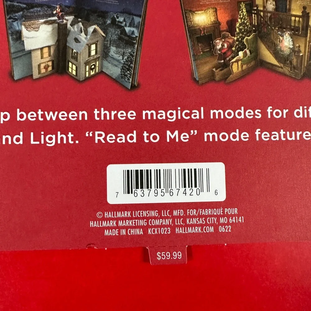 NWT Coated Paper Night Before Christmas Pop-Up Book Novelty/W Sound & Light Huge - Picture 4 of 7